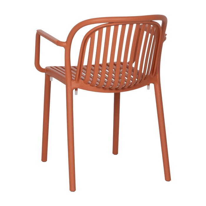 Terracotta Polypropylene Contract Chair 57 X 57 X 78 Cm