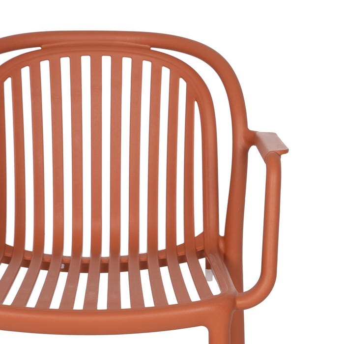 Terracotta Polypropylene Contract Chair 57 X 57 X 78 Cm