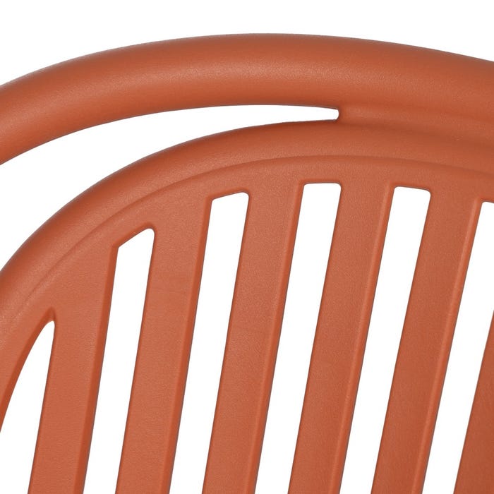 Terracotta Polypropylene Contract Chair 57 X 57 X 78 Cm