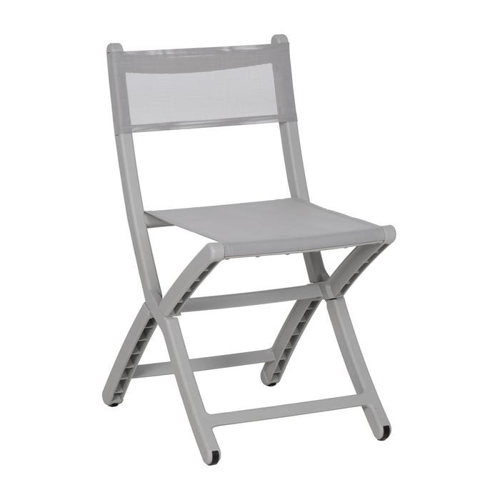 Gray Polypropylene Folding Chair 45 X 55 X 83 Cm