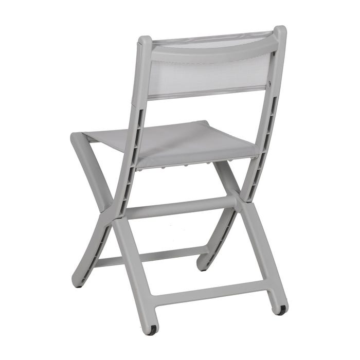Gray Polypropylene Folding Chair 45 X 55 X 83 Cm