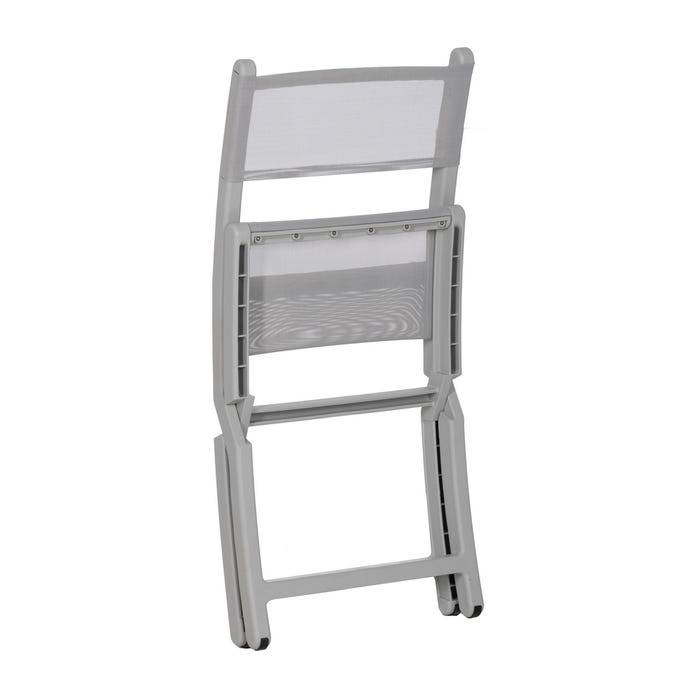 Gray Polypropylene Folding Chair 45 X 55 X 83 Cm