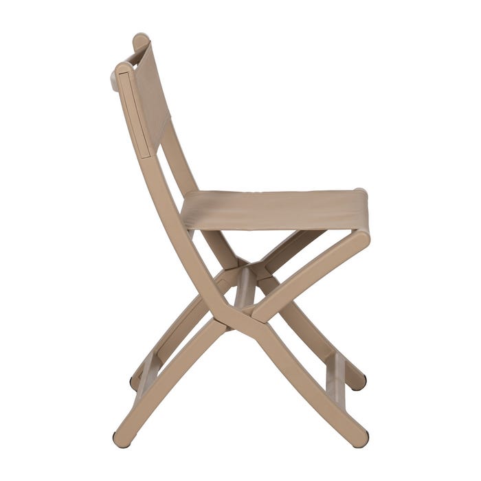 Beige Polypropylene Folding Chair 45 X 55 X 83 Cm