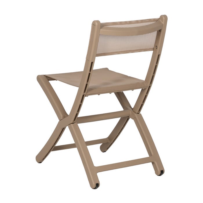 Beige Polypropylene Folding Chair 45 X 55 X 83 Cm