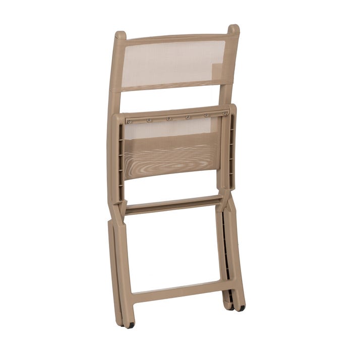 Beige Polypropylene Folding Chair 45 X 55 X 83 Cm
