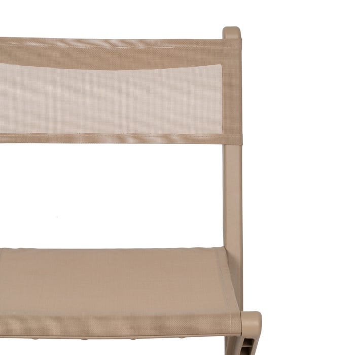 Beige Polypropylene Folding Chair 45 X 55 X 83 Cm