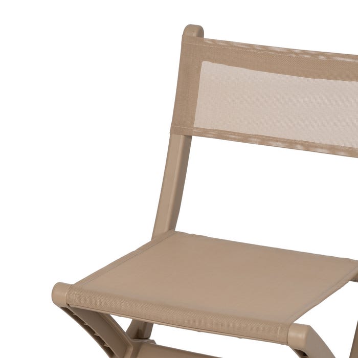 Beige Polypropylene Folding Chair 45 X 55 X 83 Cm