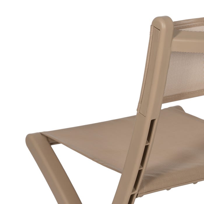 Beige Polypropylene Folding Chair 45 X 55 X 83 Cm