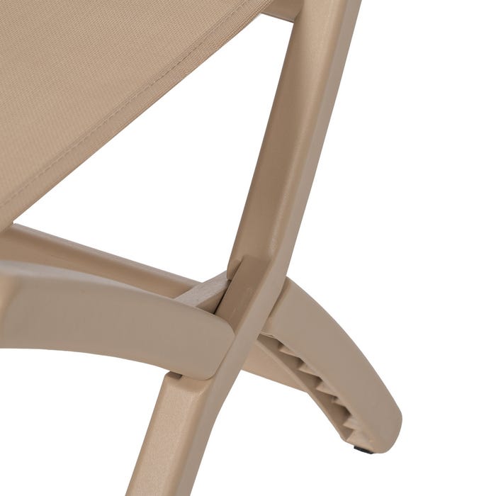 Beige Polypropylene Folding Chair 45 X 55 X 83 Cm