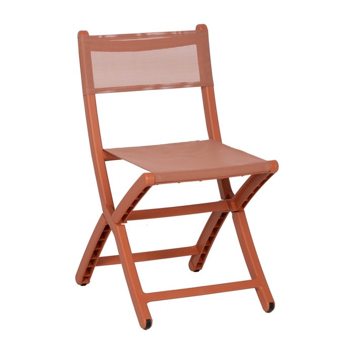 Terracotta Polypropylene Folding Chair 45 x 55 x 83 cm