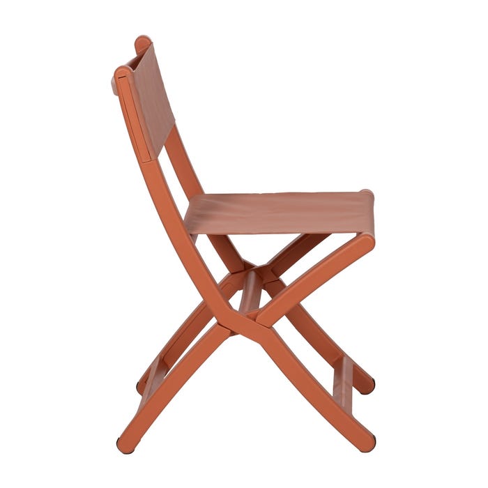Terracotta Polypropylene Folding Chair 45 x 55 x 83 cm