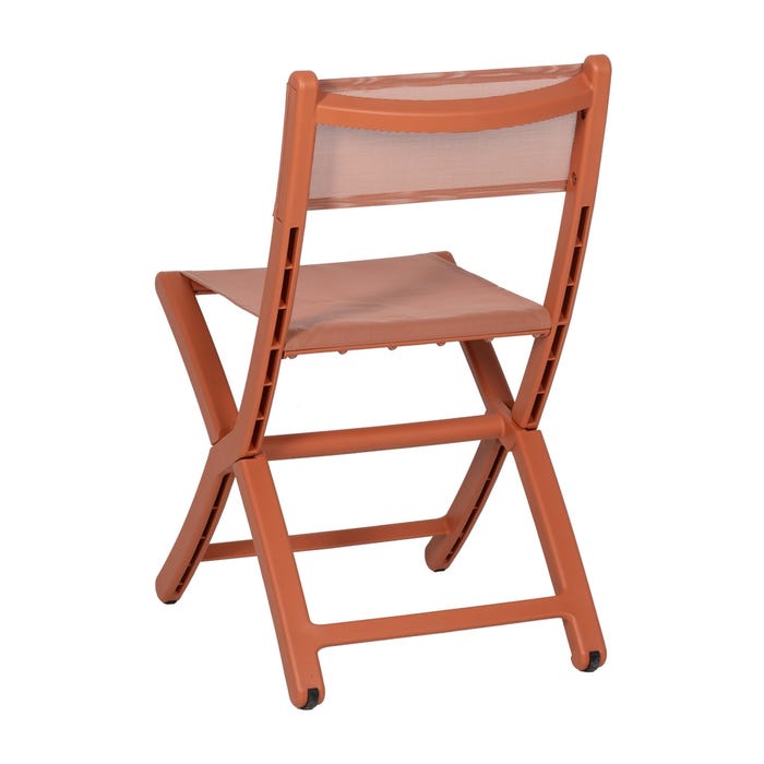 Terracotta Polypropylene Folding Chair 45 x 55 x 83 cm