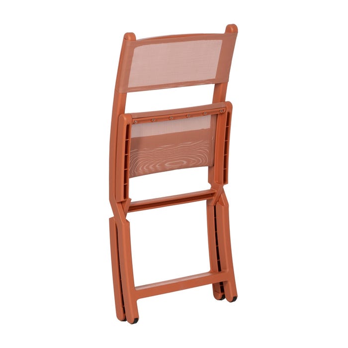 Terracotta Polypropylene Folding Chair 45 x 55 x 83 cm