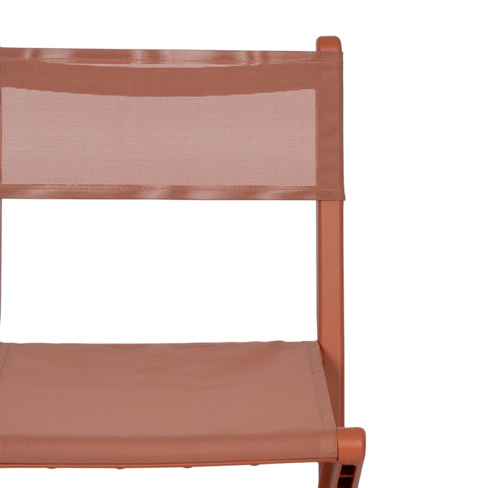 Terracotta Polypropylene Folding Chair 45 x 55 x 83 cm
