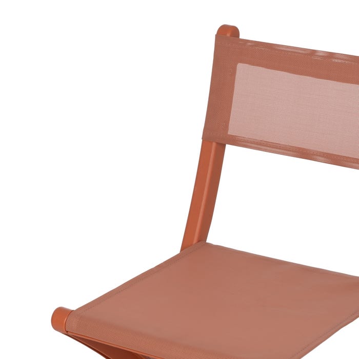 Terracotta Polypropylene Folding Chair 45 x 55 x 83 cm