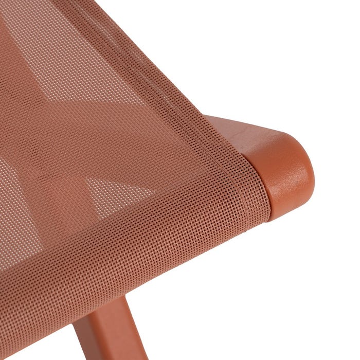 Terracotta Polypropylene Folding Chair 45 x 55 x 83 cm