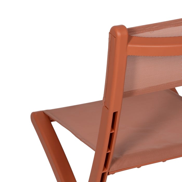 Terracotta Polypropylene Folding Chair 45 x 55 x 83 cm