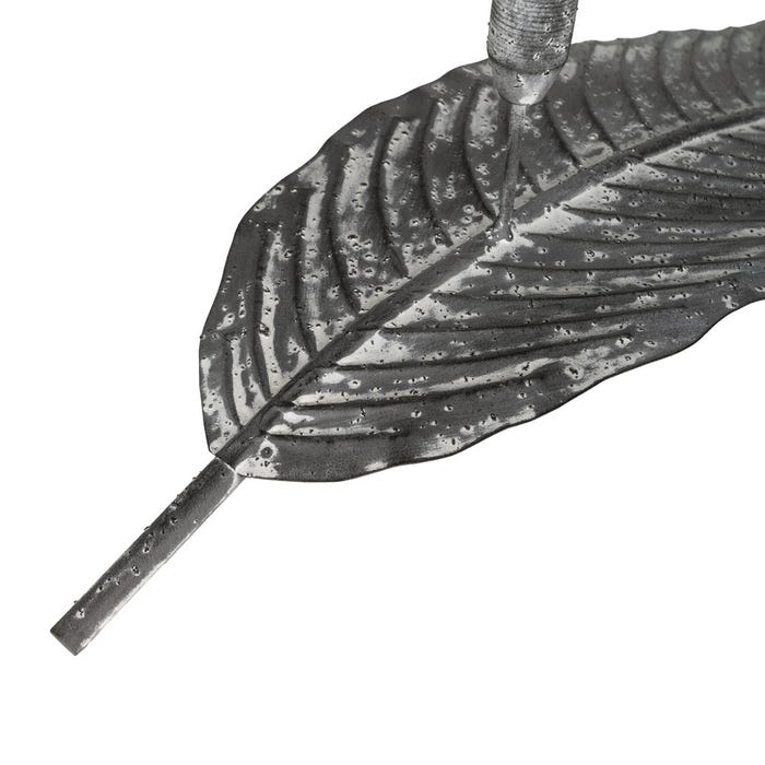 Decoração de castiçal de metal cinza 62 x 15 x 17 cm