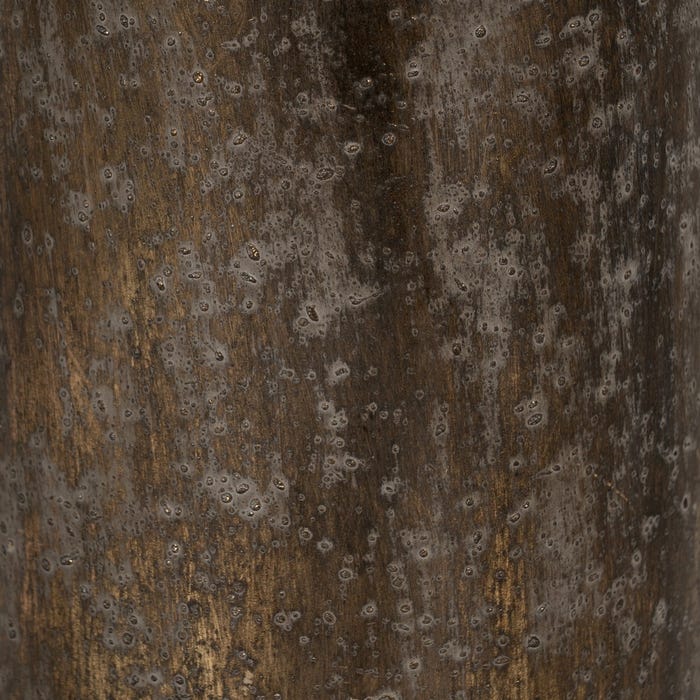 Porta-velas de metal dourado envelhecido 18 x 18 x 65 cm