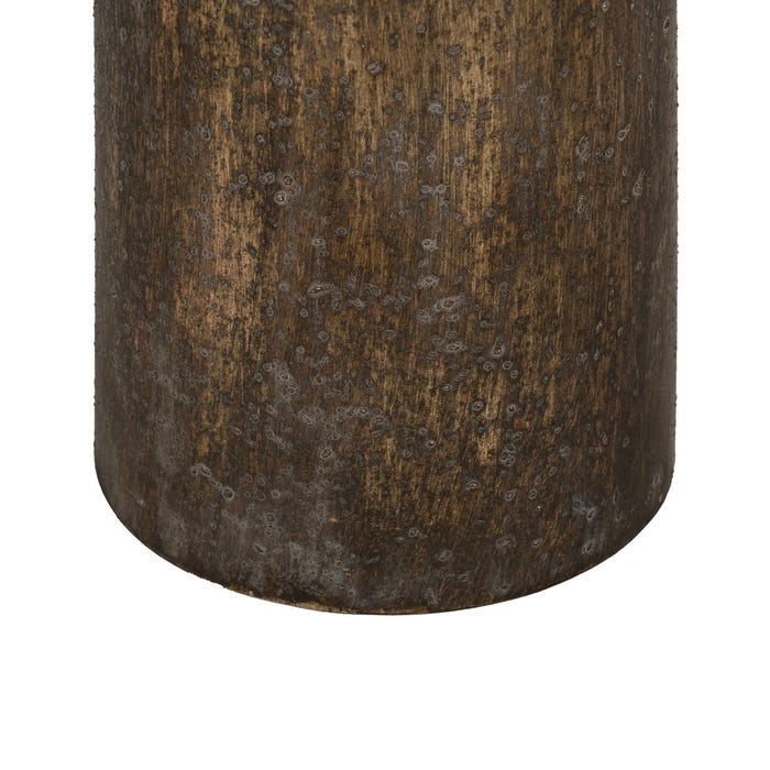 Portavelas Oro Envejecido Metal 18 X 18 X 79 Cm