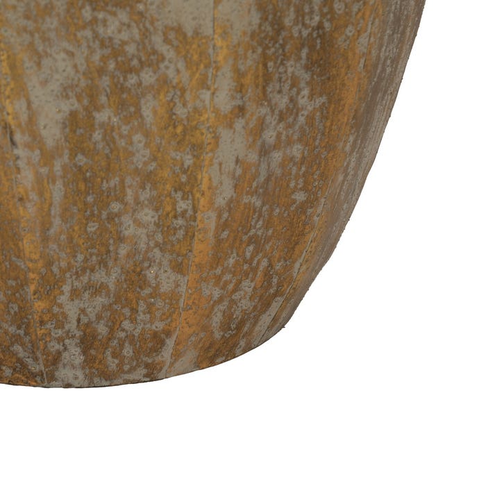 S/3 Maceteros Oro Metal Decoración 41 X 41 X 42,50 Cm