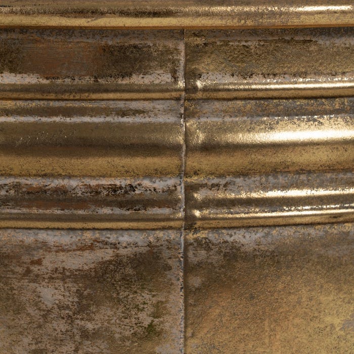 S/3 Maceteros Oro Metal Decoración 38 X 38 X 40,50 Cm