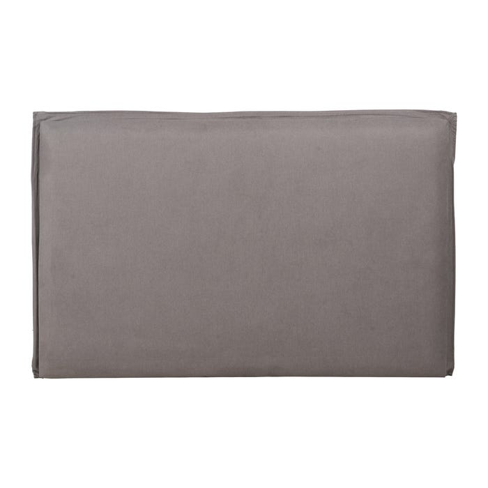 Cabeceira de quarto em tecido taupe 160 x 8 x 100 cm
