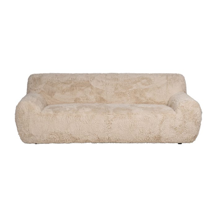 3-Seater Beige Fabric Sofa 240 x 107 x 79.50 cm