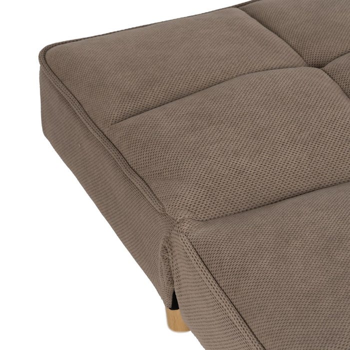 Beige Sofa Bed Wood Decoration 175 X 84 X 73 Cm