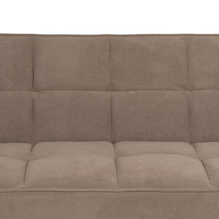 Beige Sofa Bed Wood Decoration 175 X 84 X 73 Cm