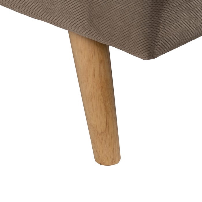 Beige Sofa Bed Wood Decoration 175 X 84 X 73 Cm