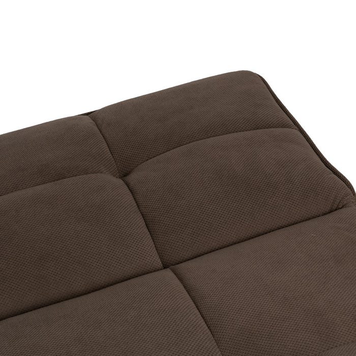 Taupe Sofa Bed Wood Decoration 175 X 84 X 73 Cm