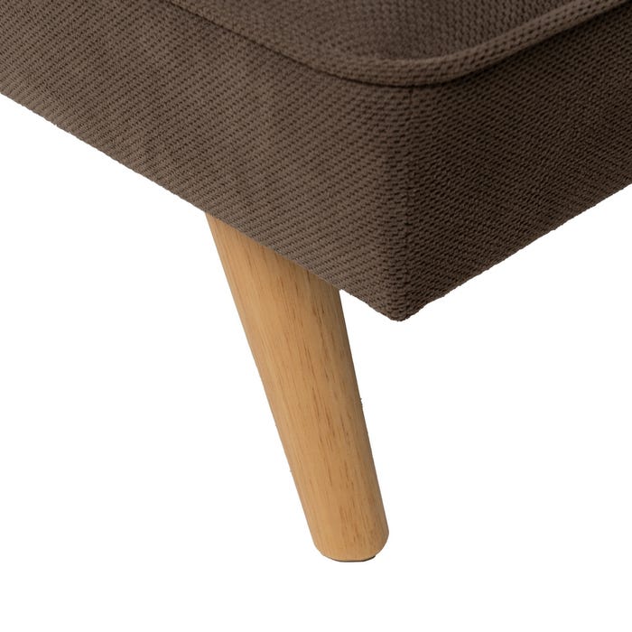 Taupe Sofa Bed Wood Decoration 175 X 84 X 73 Cm