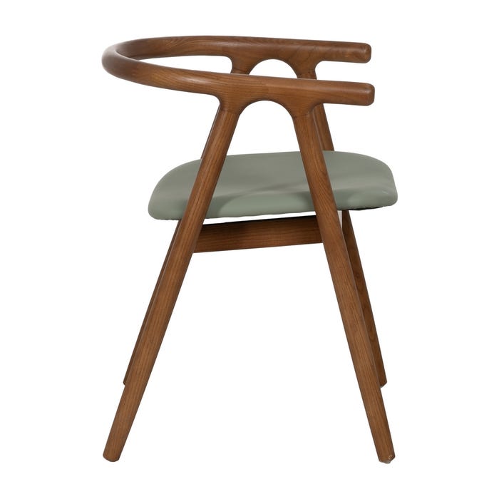 Brown-Green Elm Wood Chair 47 x 46 x 71 cm