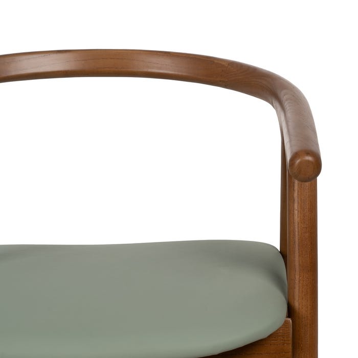 Brown-Green Elm Wood Chair 47 x 46 x 71 cm