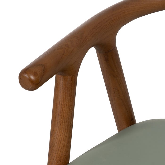 Brown-Green Elm Wood Chair 47 x 46 x 71 cm