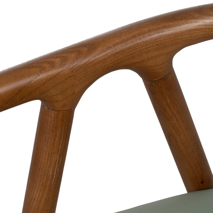 Brown-Green Elm Wood Chair 47 x 46 x 71 cm