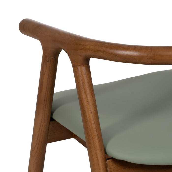 Brown-Green Elm Wood Chair 47 x 46 x 71 cm