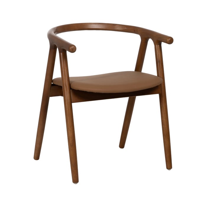 Yellow-Brown Elm Wood Chair 47 x 46 x 71 cm