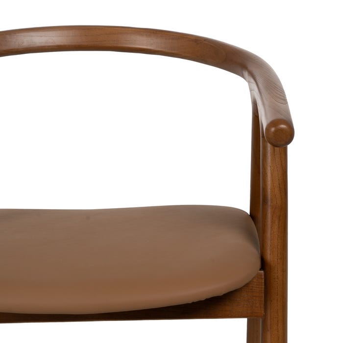 Yellow-Brown Elm Wood Chair 47 x 46 x 71 cm