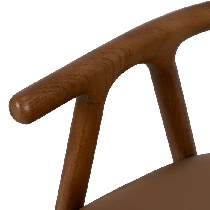 Yellow-Brown Elm Wood Chair 47 x 46 x 71 cm