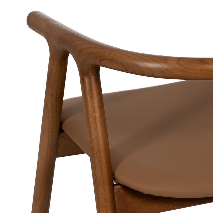 Yellow-Brown Elm Wood Chair 47 x 46 x 71 cm