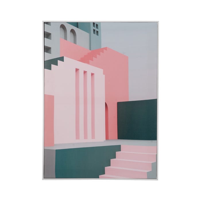 Houses Print Picture 2/M Decoration 50 X 3 X 70 Cm