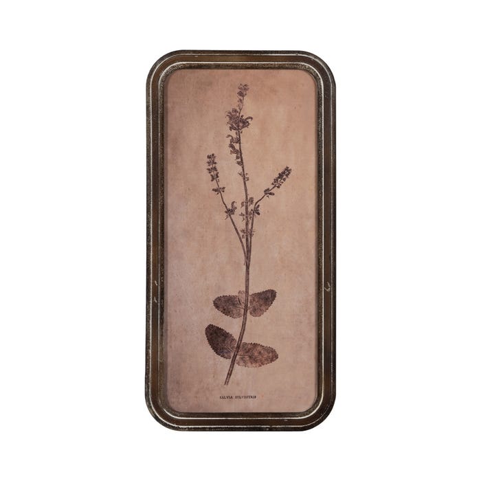 Moldura com estampa floral 4/M Dm-Vidro 30 x 2 x 60 cm