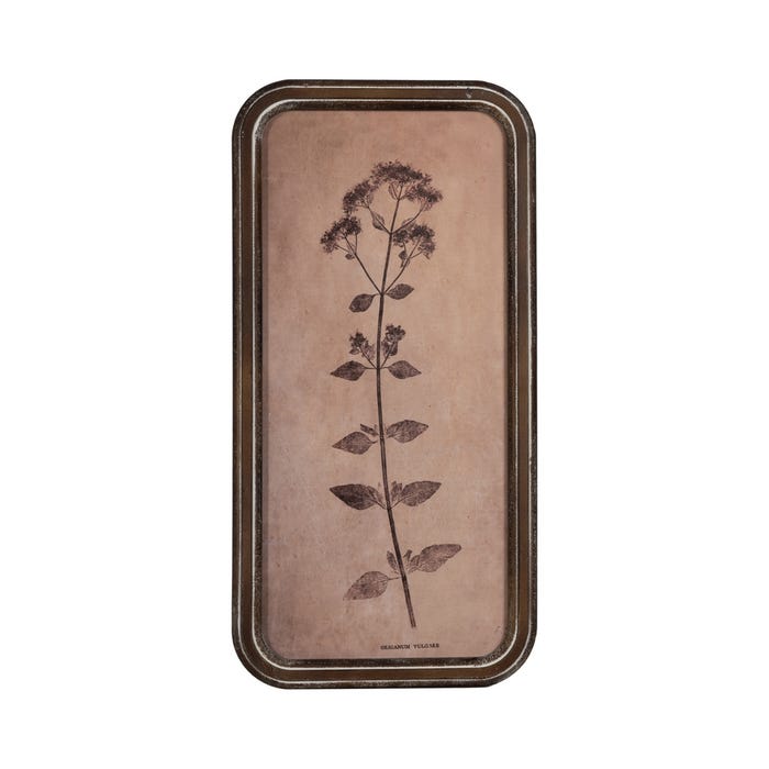 Moldura com estampa floral 4/M Dm-Vidro 30 x 2 x 60 cm