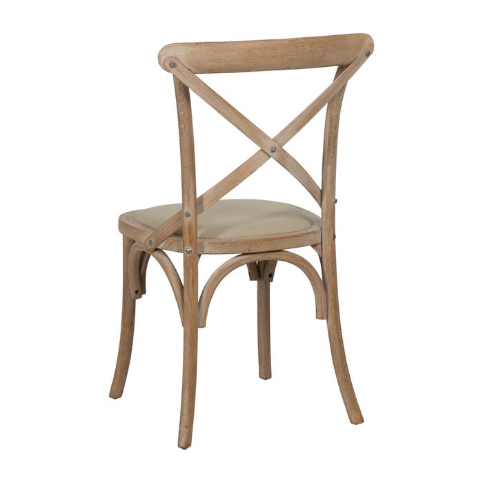 Silla Natural-Beige Tejido-Madera 44 X 42 X 88 Cm