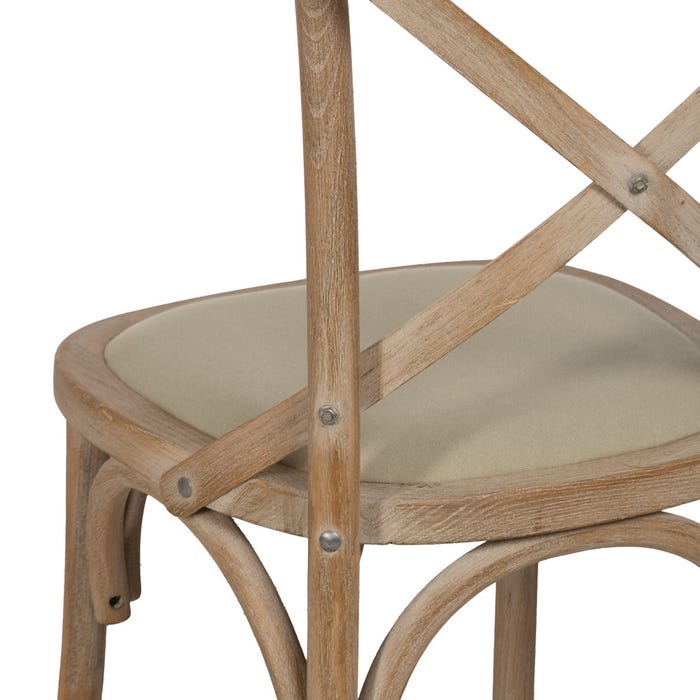 Silla Natural-Beige Tejido-Madera 44 X 42 X 88 Cm