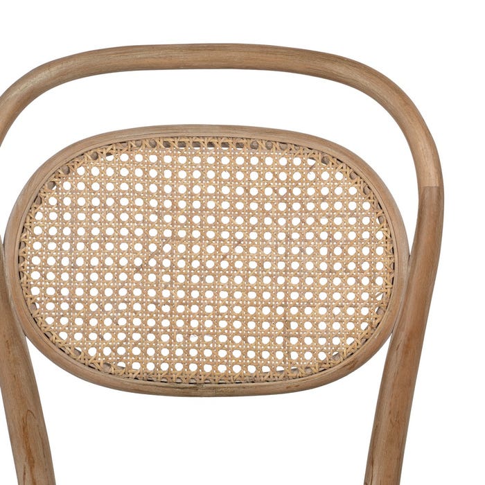 Natural-Beige Fabric-Wood Chair 41 X 41 X 89 Cm
