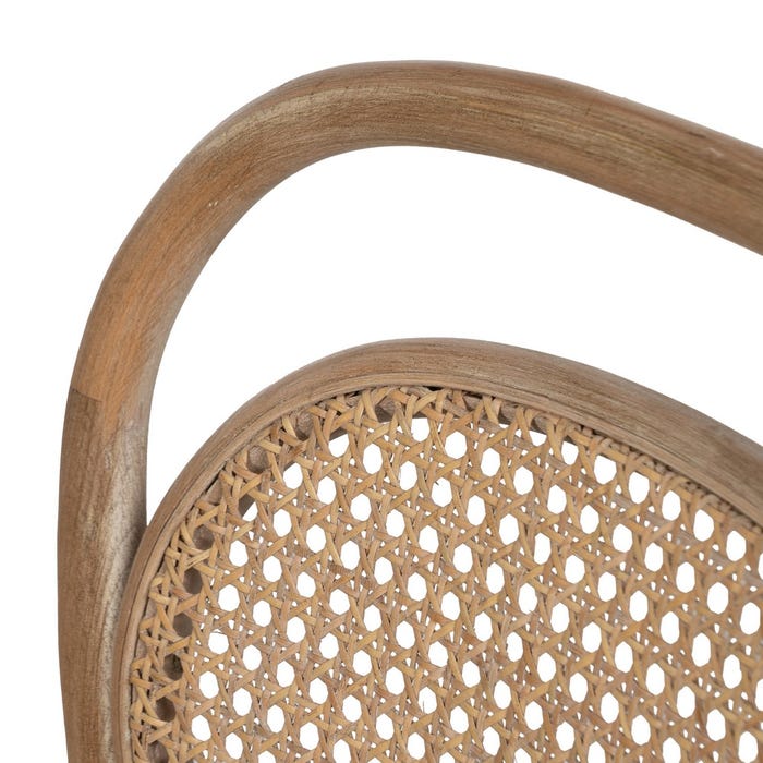 Natural-Beige Fabric-Wood Chair 41 X 41 X 89 Cm