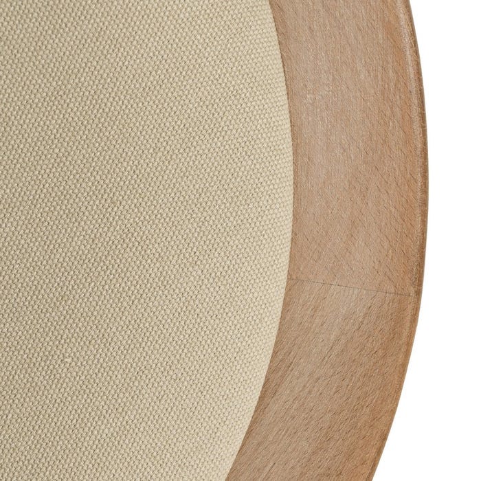 Natural-Beige Fabric-Wood Chair 41 X 41 X 89 Cm
